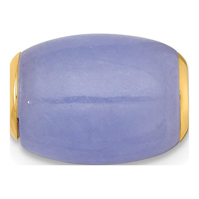14K Yellow Gold Lavender Jade Slide Pendant – view 4