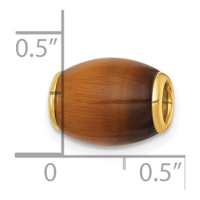 14K Yellow Gold Tiger's Eye Slide Pendant – view 5
