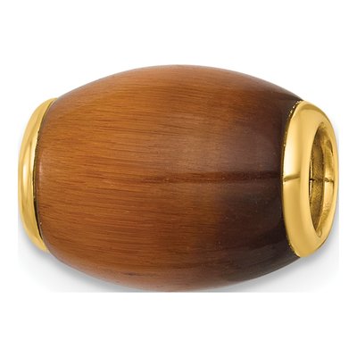 14K Yellow Gold Tiger's Eye Slide Pendant