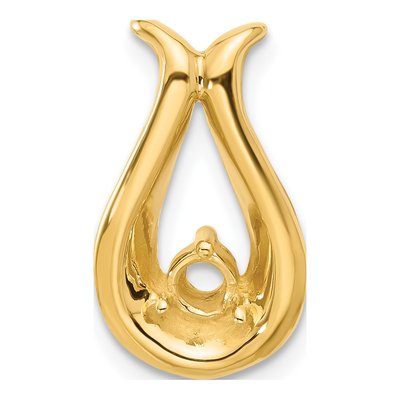 14K Yellow Gold Teardrop Slide Slide Mounting
