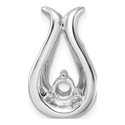 14K White Gold Teardrop Slide for Slide Mounting