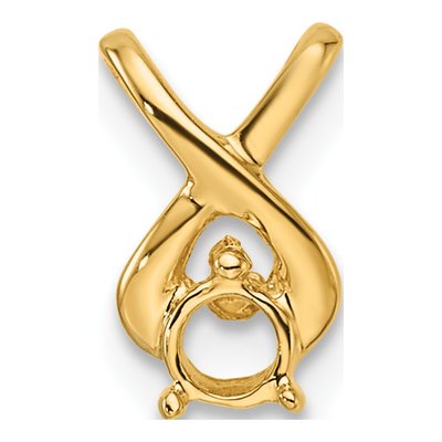 14K Yellow Gold Slide Slide Mounting