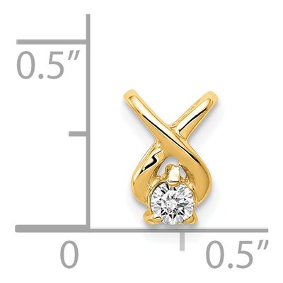 14K Yellow Gold 1/10 ct tw Diamond Slide Pendant – view 2