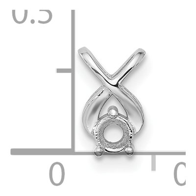 14K White Gold Slide for Slide Mounting – view 4