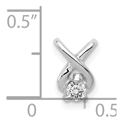 14K White Gold 1/10 ct tw Diamond Slide Pendant – view 4