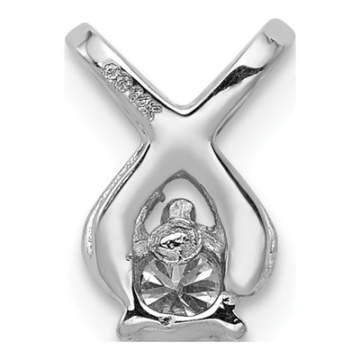 14K White Gold 1/10 ct tw Diamond Slide Pendant – view 5