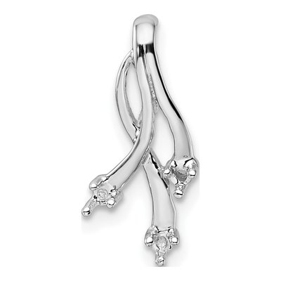 14K White Gold Twisted Slide Slide Mounting