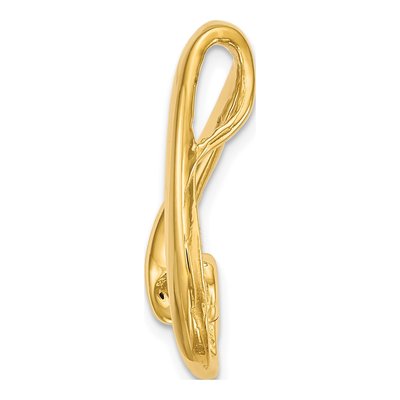 14K Yellow Gold Round Slide Pendant Mounting – view 3