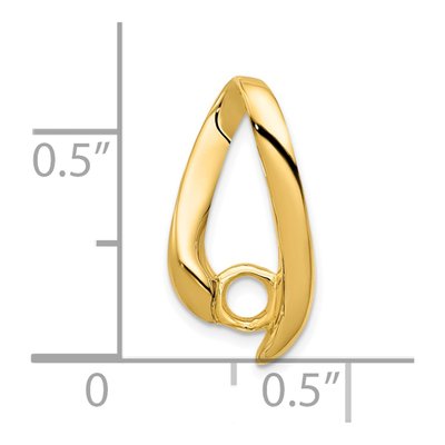 14K Yellow Gold Round Slide Pendant Mounting – view 4