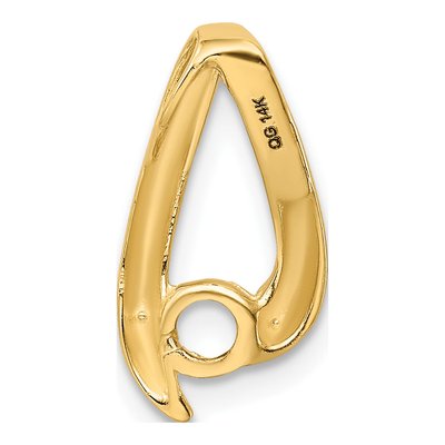 14K Yellow Gold Round Slide Pendant Mounting – view 5