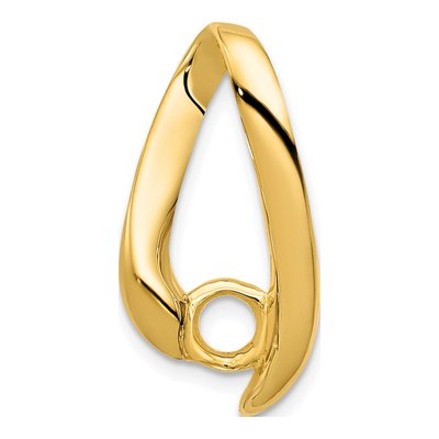 14K Yellow Gold Round Slide Pendant Mounting