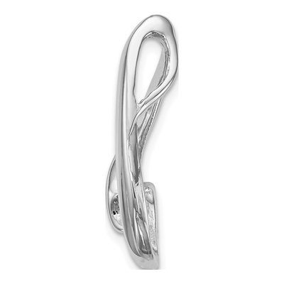 14K White Gold Round Slide Pendant Mounting – view 3