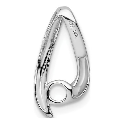 14K White Gold Round Slide Pendant Mounting – view 5