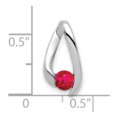 14K White Gold Ruby Slide Pendant – view 2