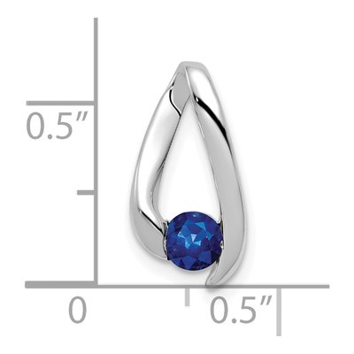 14K White Gold Sapphire Slide Pendant – view 3