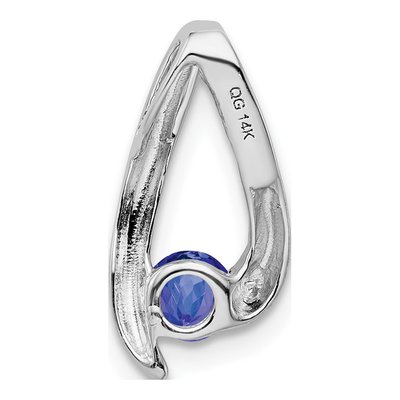 14K White Gold Tanzanite Round Charm – view 5