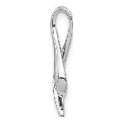 14K White Gold Ruby Ribbon Slide Pendant – view 2