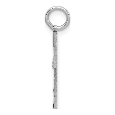 14K White Gold Laser Designed Cross Pendant – view 3