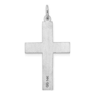 14K White Gold Laser-Designed Cross Pendant – view 5