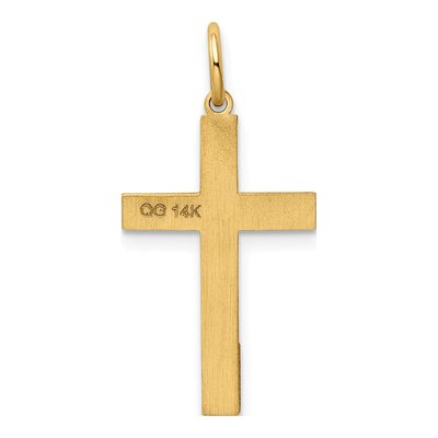 14K Yellow Gold Laser Cross Pendant – view 5