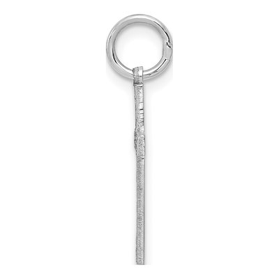 14K White Gold Laser Cross Pendant – view 3