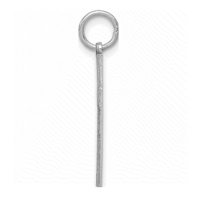 14K White Gold Laser Cross Pendant – view 3