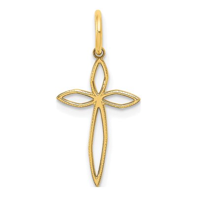 14K Yellow Gold Passion Cross Pendant