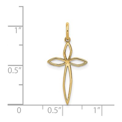 14K Yellow Gold Passion Cross Pendant – view 4