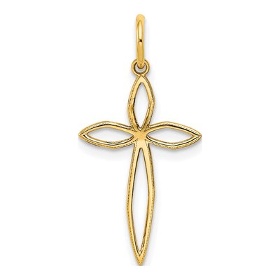 14K Yellow Gold Passion Cross Pendant
