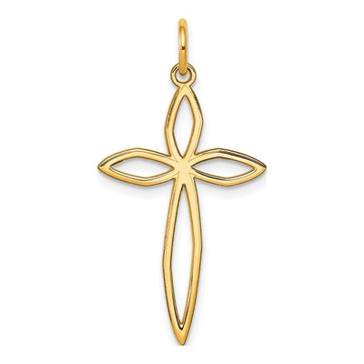 14K Yellow Gold Passion Cross Pendant