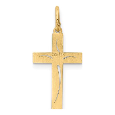 14K Yellow Gold Cut-Out Cross Pendant – view 5