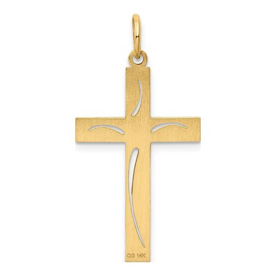14K Yellow Gold Cut-Out Cross Pendant – view 5