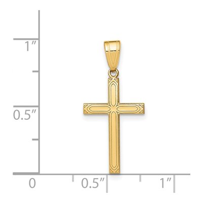14K Yellow Gold Cross Pendant – view 4