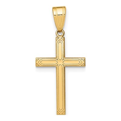 14K Yellow Gold Cross Pendant