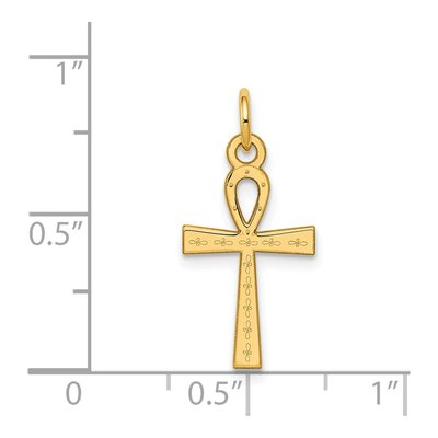 14K Yellow Gold Ankh Cross Pendant – view 4