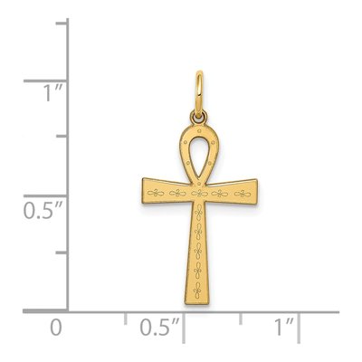 14K Yellow Gold Ankh Cross Pendant – view 4