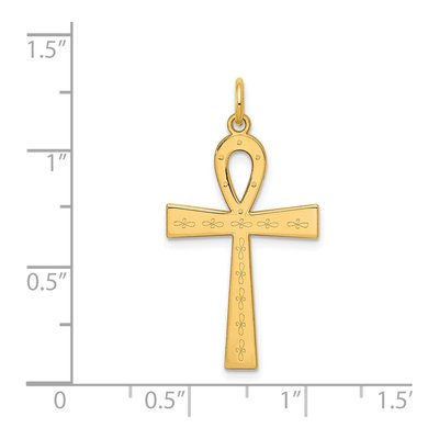 14K Yellow Gold Ankh Cross Pendant – view 4