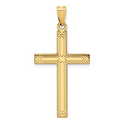 14K Yellow Gold Cross Pendant