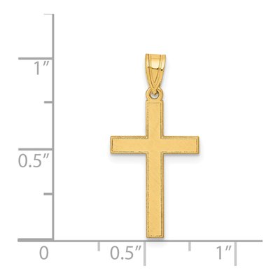 14K Yellow Gold Florentine Cross Pendant – view 4