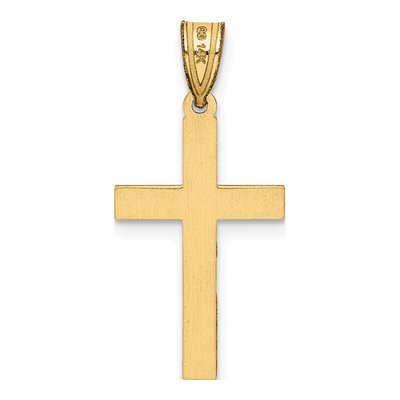 14K Yellow Gold Florentine Cross Pendant – view 5