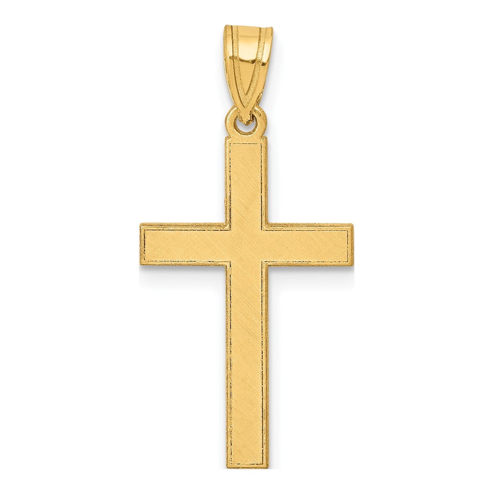 14K Yellow Gold Florentine Cross Pendant
