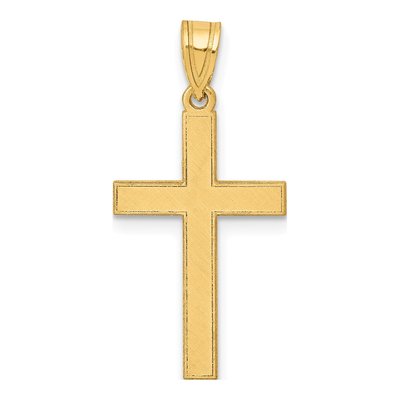14K Yellow Gold Florentine Cross Pendant