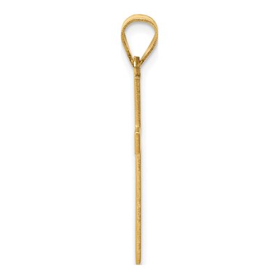 14K Yellow Gold Florentine Cross Pendant – view 3