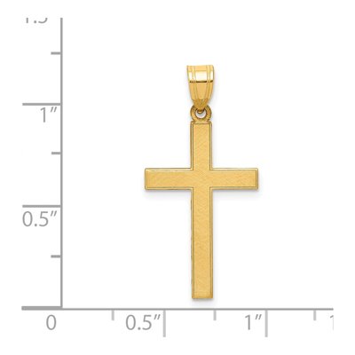 14K Yellow Gold Florentine Cross Pendant – view 4