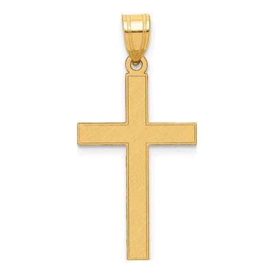 14K Yellow Gold Florentine Cross Pendant