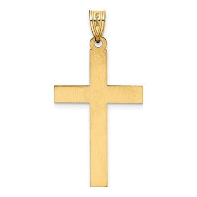14K Yellow Gold Florentine Cross Pendant – view 5