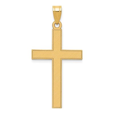 14K Yellow Gold Florentine Cross Pendant