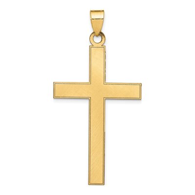 14K Yellow Gold Florentine Cross Pendant
