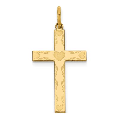 14K Yellow Gold Cross Pendant