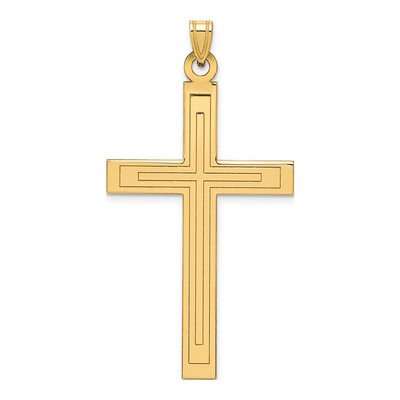 14K Yellow Gold Cross Pendant